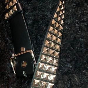 Metallic Studded belt/gothic/punk - Unisex belt